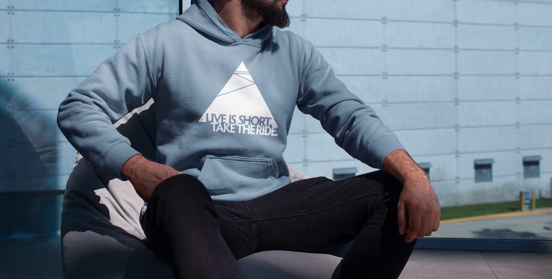 MQ LIVE IS SHORT TAKE THE RIDE - Organic Hoodie